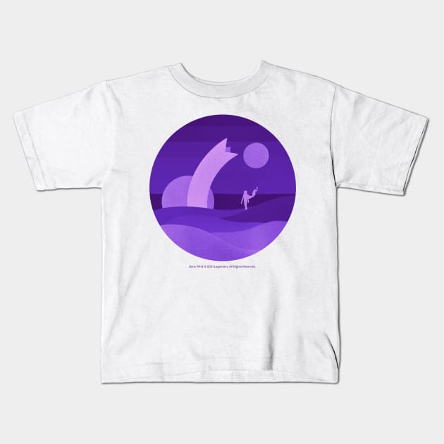 Minimalist Arrakis, Purple Kids T-Shirt by Dream Artworks